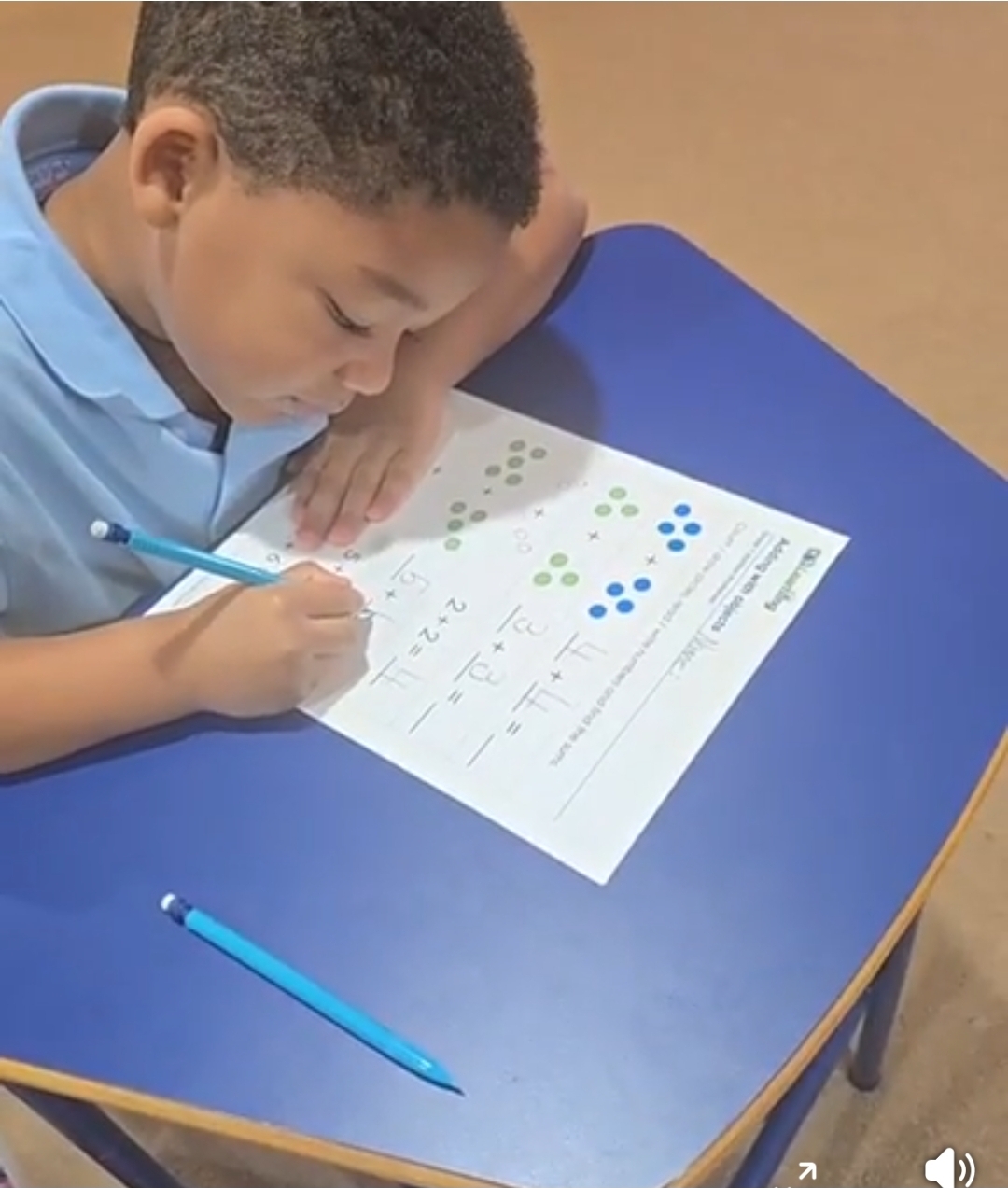 Students in a learning environment